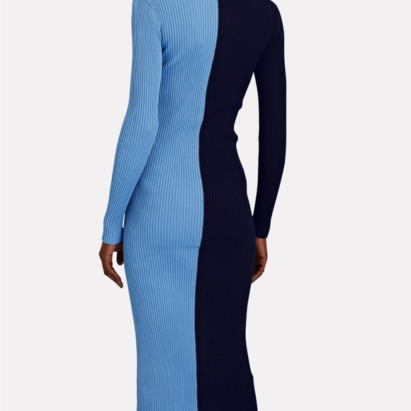 Staud Shoko Blue 2 Tone Dress | Size Medium - Picture 2 of 2